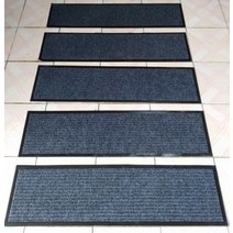 계단 미끄럼방지 패드 다양한 컬러 미끄럼 방지 테이프 매트 시트 부착형 두꺼운 패드 미니 카펫, 그레이-더블 스트라이프 + 40×120cm개