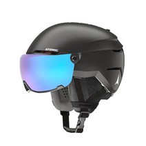 ATOMIC 아토믹 남녀 스키 헬멧 고글 투인원 스노우 고글 SAVOR VISOR STEREO, XL, 블랙 5005712