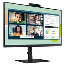 삼성전자 S24A400 웹캠 USB허브 피벗 틸트 IPS 스피커