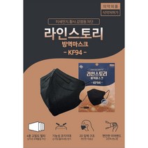 라인스토리 KF94 새부리형 마스크 블랙 화이트 50매 100매, 여성 중형핏 대형 화이트50매