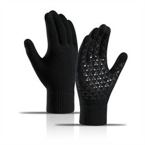 Touchscreen Women Gloves Winter Men Keep Warm Mitt, 01 Black
