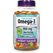 Webber Naturals 웨버 내추럴 트리플 스트렝스 오메가3 코큐텐 80겔