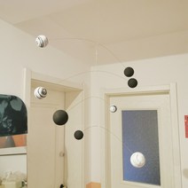 플렌스테드 모빌 푸투라 futura 행성 우드 DIY Flensted Mobile, 블랙볼 4개 흑백무늬 4개