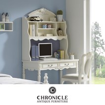 크로니클 화이트엔틱 신혼가구 세라끄 아이방 C형 책상 책장 CSC-6049