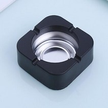 재떨이 크리 에이 티브 Tinplate 가정용 미니멀리스트 트렌드 재떨이 성격 거실 연기 침실 스타일 스타일 플라이 애쉬 방지, Square Black