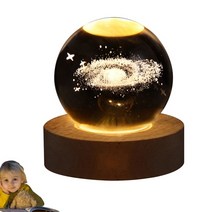 스노우볼 워터볼 유리돔 선물 장난감 졸업선물 60mm 3d 크리스탈 문 볼 밤 빛 유리 구 스노우 글로브 새겨진 태양계 문 홈 장식 천문학 선물, a