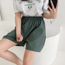 헤이 여성 밴딩 5부 반바지 고무줄 숏팬츠 트레이닝바지
