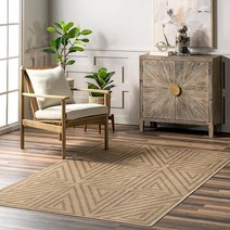 NuLOOM Elba 삼각형 이지 주트 세탁기 세탁 가능한 부분 러그 1.5m x 2.4m(5피트 8피트) 543816