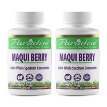 (1+1) 파라다이스허브 오가닉 마키베리 동결건조 농축물 Maqui Berry 비건 60 베지캡슐 2팩, 2개
