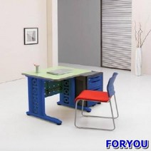 Foryou2785 일자형책상 컴퓨터책상 조립식책상 철제책상 책상 책장 책꽂이, 그린 아이보리
