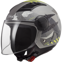 LS2 헬멧 OF562 AIRFLOW CAMO MATT TITANIUM YELLOW, L