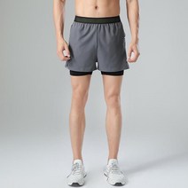 큰언니작은언니샵 투인원쇼츠 헬스 레깅스반바지 퀵드라이소재 남성운동복 무지반바지 레깅스팬츠 9WA5003C
