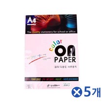 에씨클레오 오피스용품 컬러 A4용지 만원대 선물 25매-살구꽃색x5개 복사용지A4 E-831913, 단일사이즈