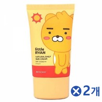 데일리 선크림 라이언 50mlx2개 순한썬크림 그루밍족썬크림 선크림 자외선차단 데일리선크림 데일리썬크림 저자극선크림 저자극썬크림 순한썬크림 순한선크림 여름 여름철 여름필수용품 화장품 피부케어 저자극 흡수력좋은 밀착력좋은 안끈적거리는썬크림 보송한썬크림 썬로션 기능성크림, 본상품