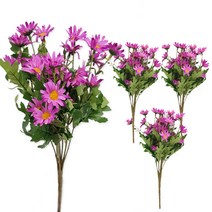 이플린 조화 성묘 미니국화 소국데이지 부쉬 4p, 퍼플