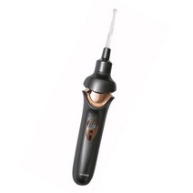 Windee 귀이개 귀지흡입기 전동흡입 무선 조명등 귀 청소 도구 휴대용 USB 충전식, 블랙, 1개