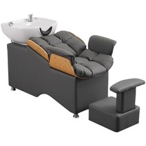 두피 마사지 의자 샴푸 미용실 헤어 전용 살롱 샴푸, 블랙빵침대화이트세라믹세면대블랙호두스탠드