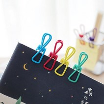 컬러 클립 집게 10P 메모꽂이 학용품 사무용 서류 정리 문구덕후 필수품 서류집게