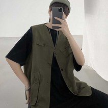 대학생 새내기룩 아메카지 스타일 조끼 20대 남자옷 남자 남친룩코디 힙합스타끼 아메카지 20대