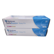 MEDICOM 메디컴라텍스장갑 뷰티 가정 제빵등-세이프베이직 이지핏 100매입 2개, XXS, 100개입