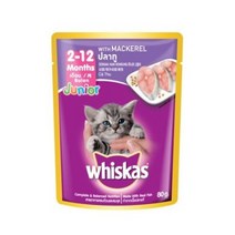 위스카스 고양이 주식 파우치 주니어 참치, Tuna/참치, 80g, 10개