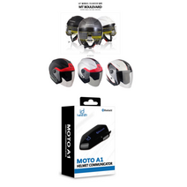 MT볼레바드 헬멧 MOTO A1 블루투스 세트 패키지, 5.무광블랙/레드