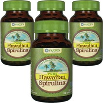 뉴트렉스하와이 하와이안 스피룰리나 퍼시피카 500mg 타블렛 글루텐 프리 비건, 200정, 4개