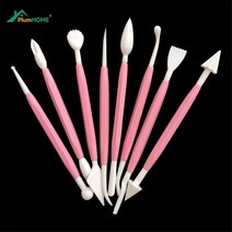 도자기굽기 물레 흙 재료 점토 8개/몫 플라스틱 폴리 폼 Sculpey 도구 세트 쉐이핑 클레이 플레이 반죽 장, 한개옵션0