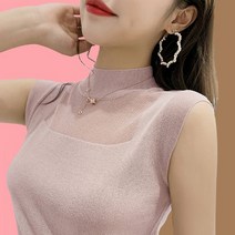 코바늘조끼 여성 여자 민소매 크로쉐 베스트 뜨개 뷔스티에