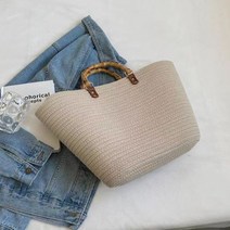 라탄 새로운 패션 레이디 수제 밀짚 가방 복고풍 등나무 여성 핸디 비치 간단한 예술 직조 볼소 핸드백
