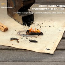 캠핑 방염포 S M L 사이즈 전용파우치 포함 방화포 불티방지포 난로매트 화로대매트 방염매트