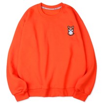 벤힛 댕댕 패밀리 밀키 자수 세미 오버핏 특양면 맨투맨 남녀공용 빅사이즈