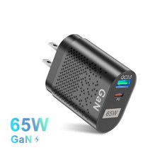 차량용핸드폰거치대 65W 갈륨 질화물 USB 충전기 PD 스마트 빠른 휴대 전화 헤드 QC3.0 노트북 Gan 소스, 05 US Charger Black