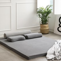 bedding daughter 내츄럴 피그먼트 워싱 라텍스 매트 커버 라텍스커버, 다크그레이