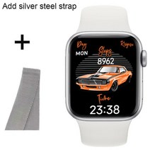 서브모니터 보조모니터 노트북보조모니터 포터블모니터 smart watch men 2022 music control smartwatch women 멀티 스포츠 모드 심박수 모니터, sr-add-silver 스틸