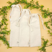 수제 감성캠핑용품 단조팩 파우치 광목주머니 멀티 수납 다용도 더스트백 스트링 복조리 파우치, 10cm x 30cm-화이트직조끈