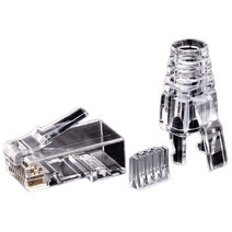 50PCS CAT6 RJ45 커넥터 UTP 케이블 이더넷 잭 8P8C 네트워크 고양이 6 6.5mm RJ45 캡이있는 모듈러 플러그, 1개