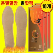 웜바디 발가락핫팩 발에 붙이는 신발 발 핫팩 발열 온열 깔창 10P, 남성용 250mm X 10세트