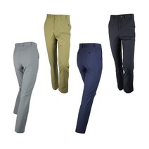 골프 평상복 등산 캐쥬얼 슬랙스 남성용 남자 슬림핏 블랙라이언