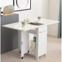 간이주방 접이식 트랜스포머 식탁 테이블 4컬러 24평 소형 거실 오피스 4인, 블랙