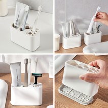 칫솔꽂이 치약정리 칫솔보관 다용도 칫솔거치대 면도기 홀더 욕실소품 치약걸이 욕실용품 다이소 무인양품