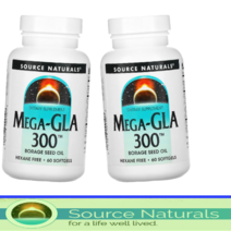소스내추럴스 감마리놀렌산 메가 GLA 300 보리지오일 1300mg 저온압착추출 소프트젤 [60정*2병]