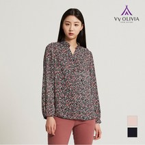 올리비아로렌 폴리 플라워 블라우스 VVCNLWF7231