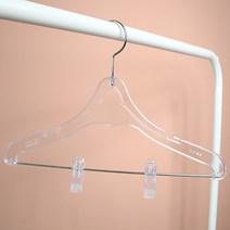 씨인크 플라스틱 투명 옷가게 옷걸이 10개 디피용 여성 남성 아동 집게, 투명바 집게 옷걸이 중