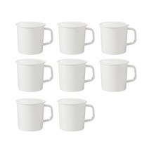 무인양품 MUJI 뚜껑이 있는 머그컵 270ml 8p, 화이트, 1개