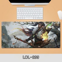 게이밍 장패드 롤 LOL 디자인 마우스 패드 79종 시리즈 리그 오브 레전드 장패드 3-4mm 두께, LOL-299, 800*300*4mm