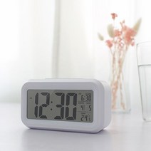 캘린더 LCD 프라임 강력 스마트 자동백라이트 스마트알람시계 온도측정 디지털 시계 알람 탁상 빅, 블랙