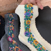 수리39링 꽃양말 가을 플라워 양말 골지양말 장목양말 패션양말 5컬러