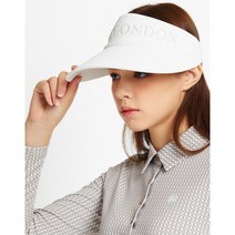 골프 여성 프리미엄 아이보리 가죽 스트랩 와이드챙 썬캡 DNHE3F602IV, XXX