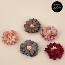 헤어악세사리 재료 코사지 장식 3개